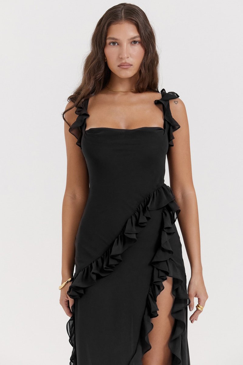 Sylvia Ruffle Maxi Dress