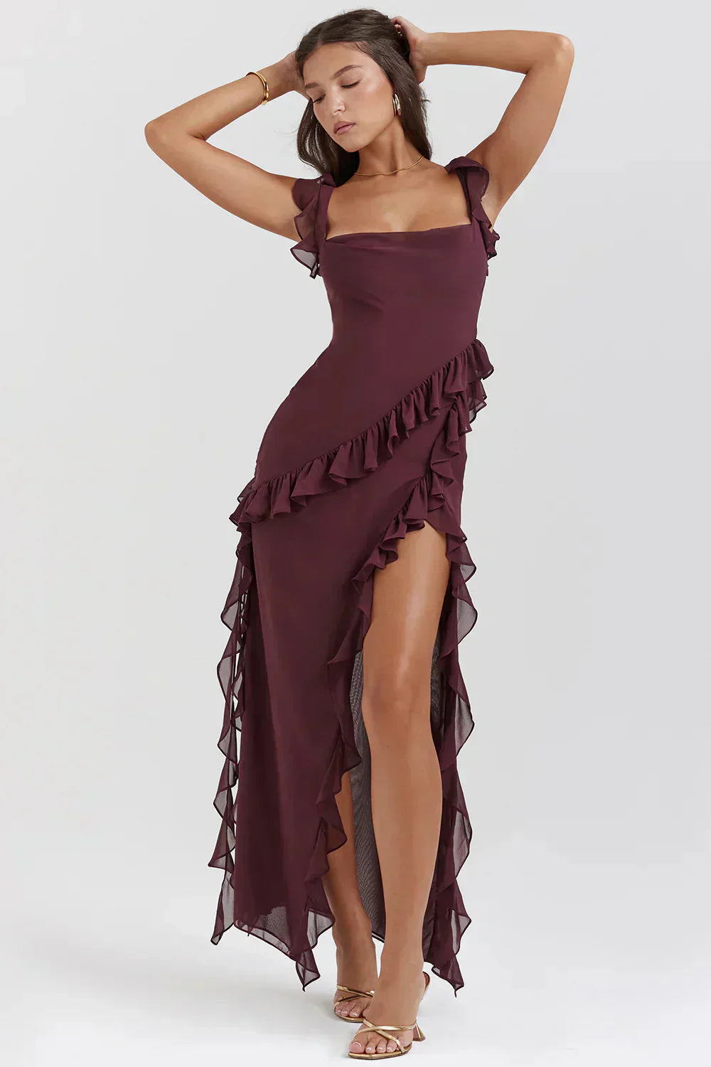 Sylvia Ruffle Maxi Dress