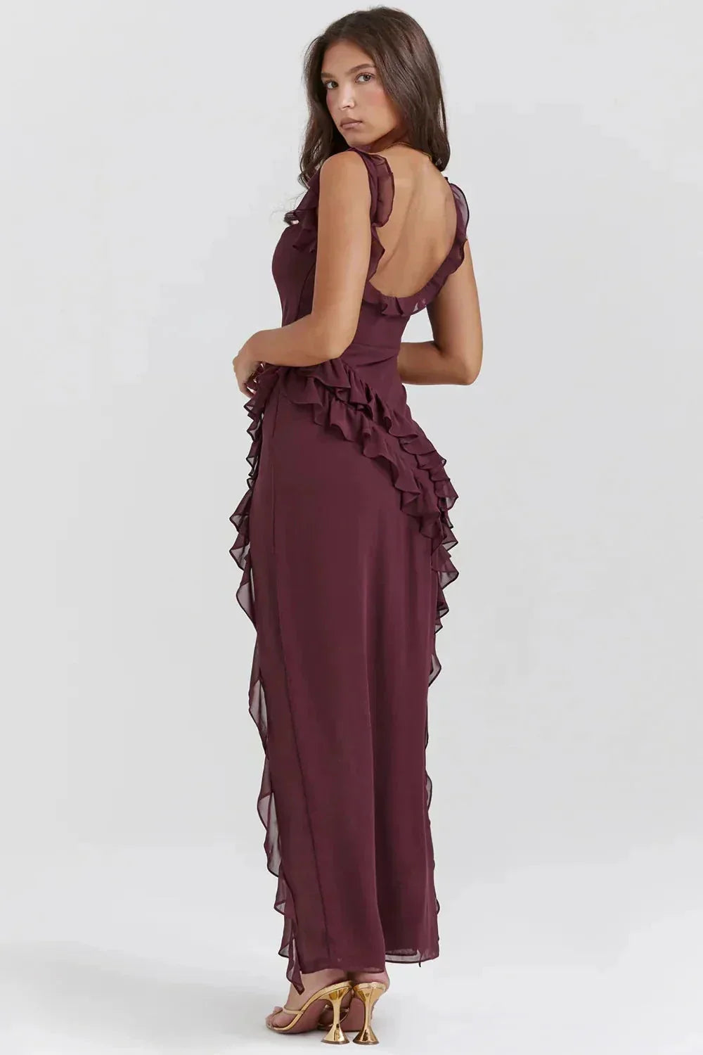 Sylvia Ruffle Maxi Dress